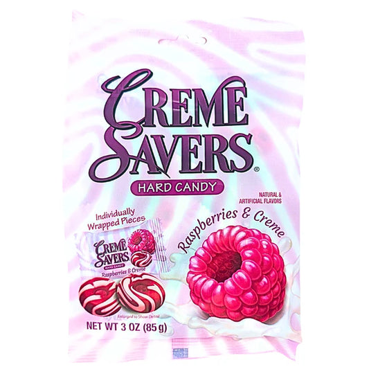 Creme Savers Hard Candy Raspberries and Creme 85g