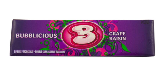 Bubblicious Grape Gum 5 Pieces