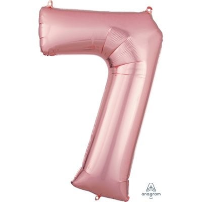 Rose Gold Number 7 Decorative Balloon 22''x 35''
