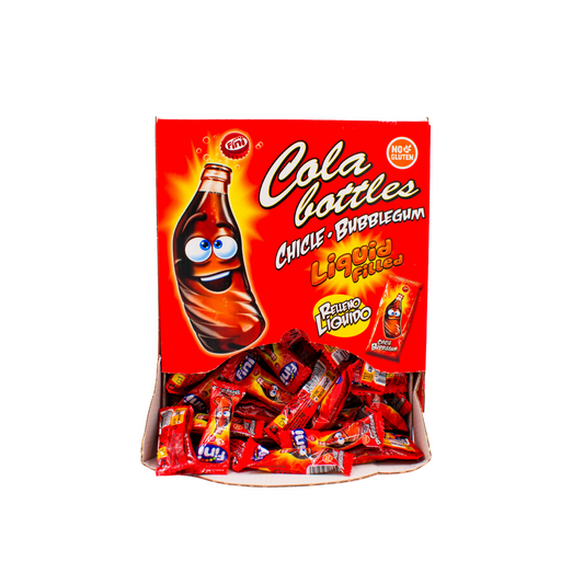 Liquid center coke bottle gum