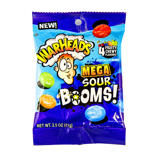 Warheads Mega Sour Booms 4 flavors 71g