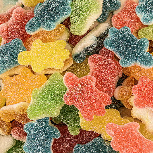 Sour multicolored turtles