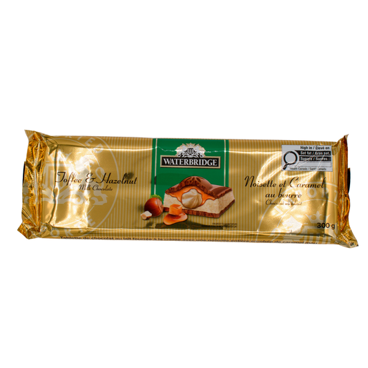 Waterbridge Toffee and Hazelnut Milk Chocolate 300g