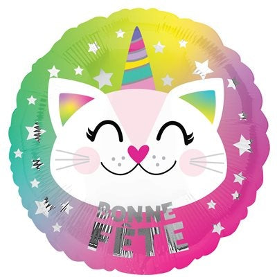 Happy Birthday Caticorn Decorative Balloon 18''
