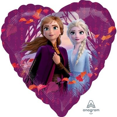 Ballon Décoratif La Reine Des Neiges 2 Coeur 18''
