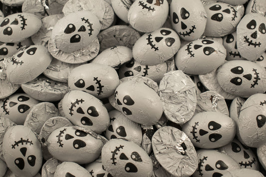 Halloween Crispy Milk Chocolates with Skeleton Wrapper