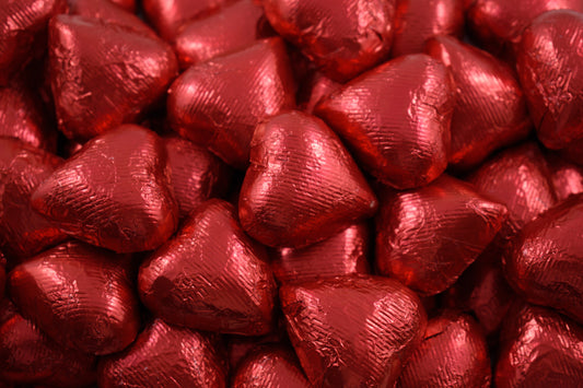 Milk chocolate red hearths