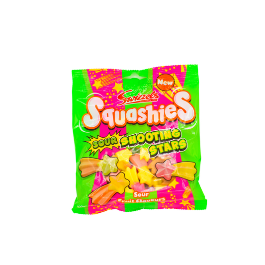 Squashies sour shooting stars candies 100g