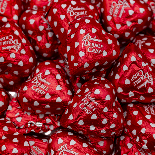 Crispy chocolate hearts