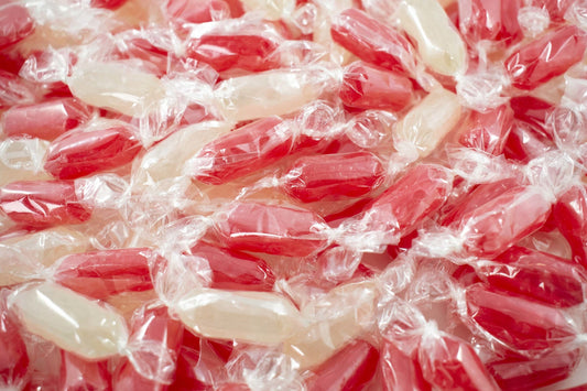 Wrapped cinnamon fish candy