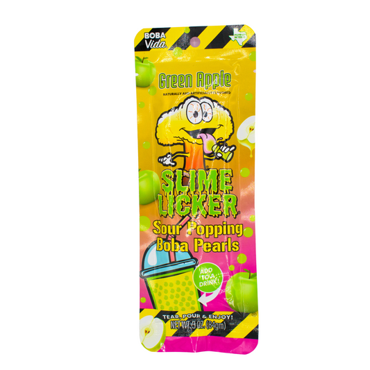 Sour popping bobba pearls green apple 84g