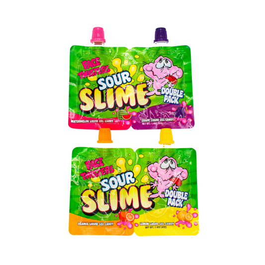 Sour Slime Double Watermelon-Grape-Orange-Lemon 40g