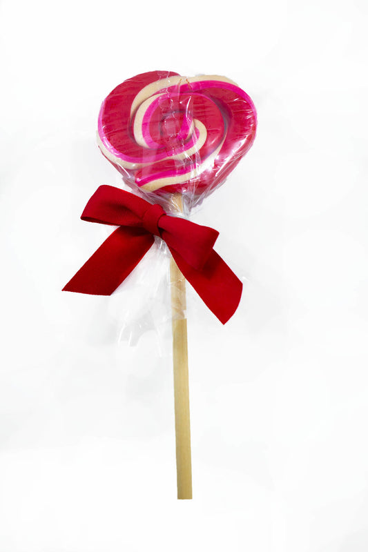 Strawberry Heart Lollipop 28g