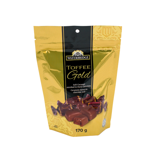 Soft caramel enrobed in dark chocolate 170g