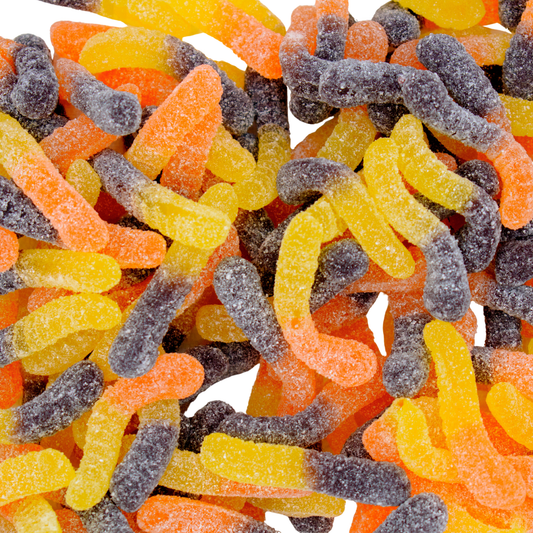 Halloween mini gummy sours worms