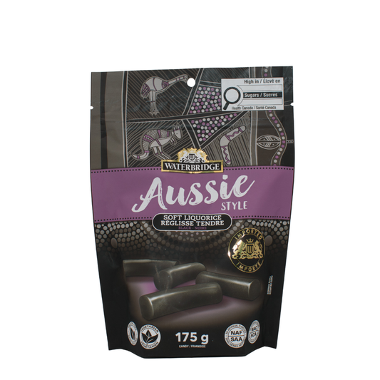 Waterbridge Aussie Style Soft Black Liquorice 175g